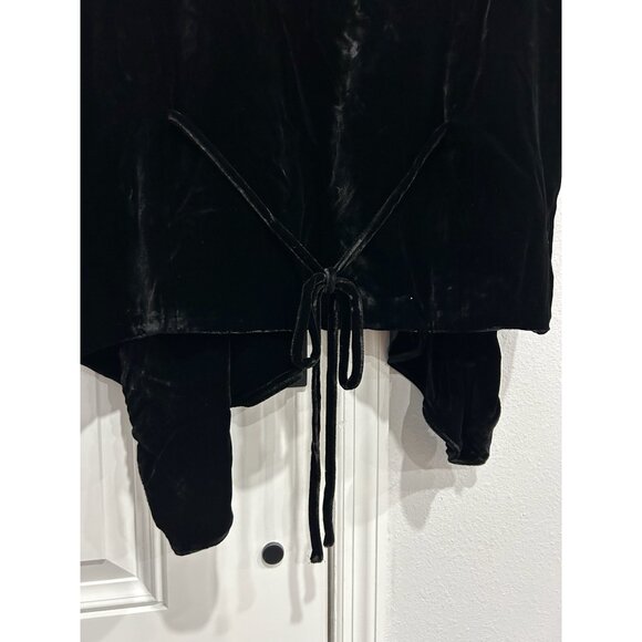 Coldwater Creek NWT Black Velvet Open-Front Vest Adjustable Tie Back Sz 2X - Picture 10 of 12